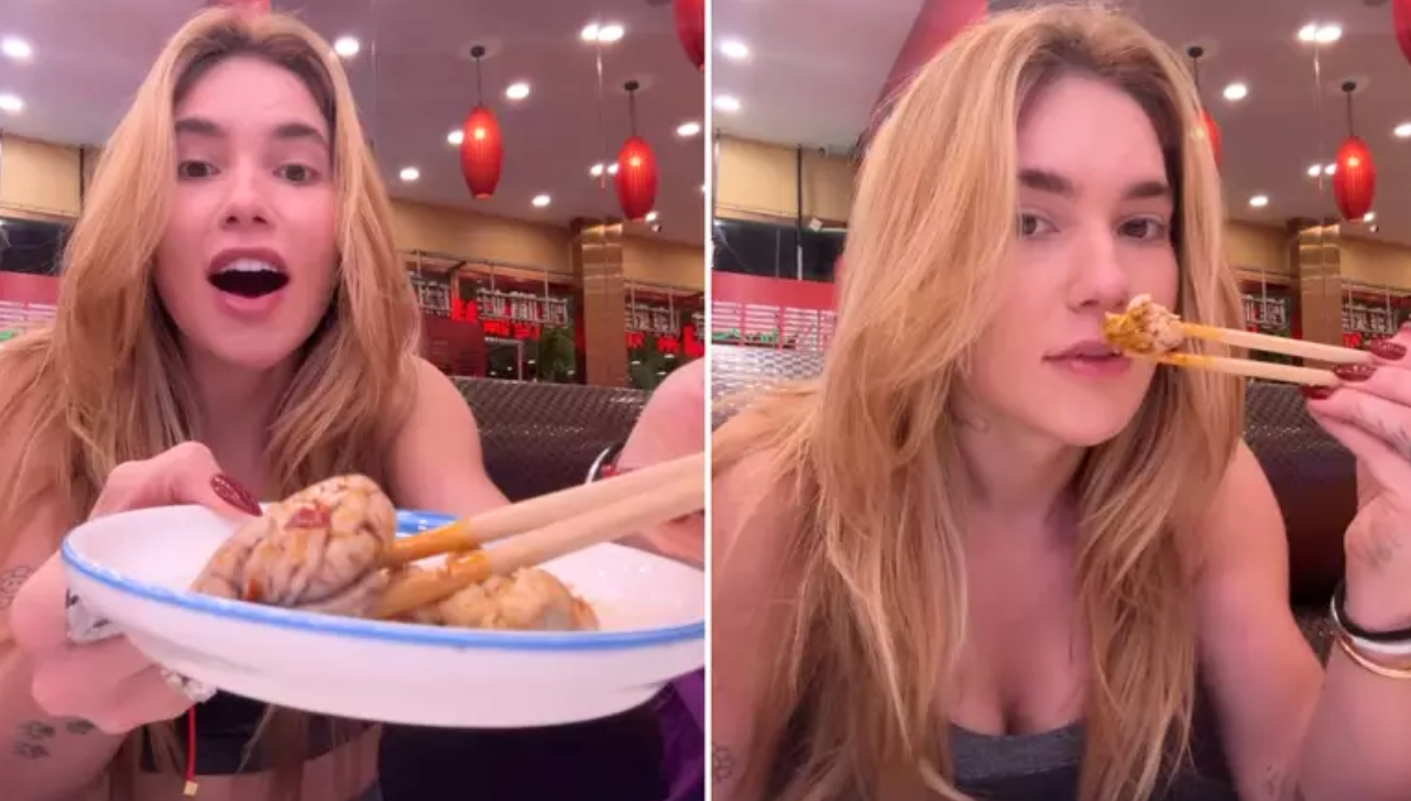 Virginia Fonseca choca seguidores ao comer cérebro na China e
