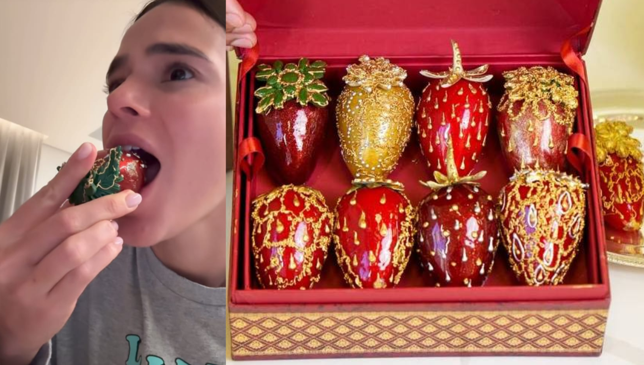 Bruna Marquezine ganha caixa de Morango do Amor de luxo