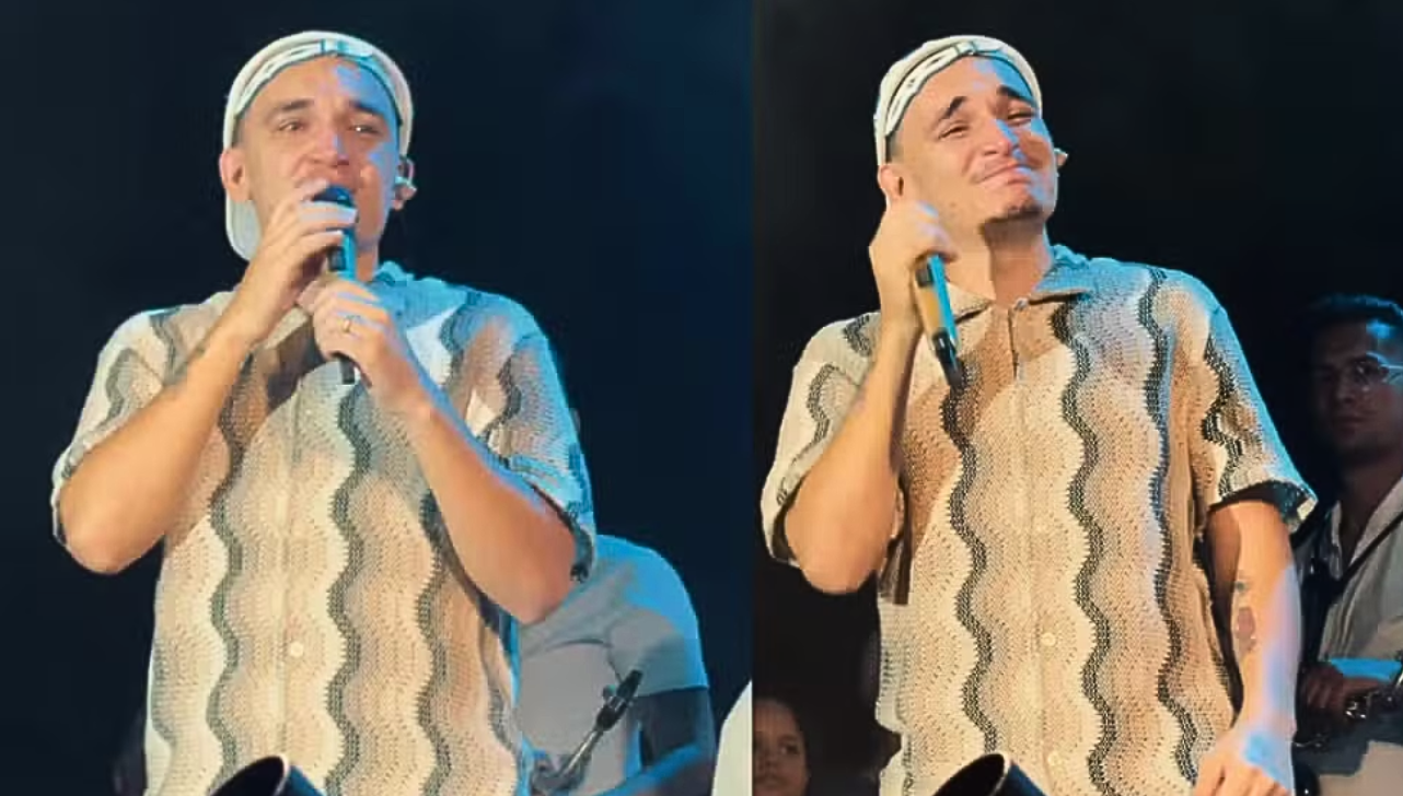 João Gomes se emociona ao ver professora na plateia de